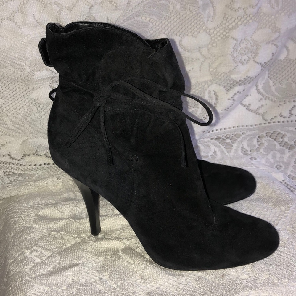 Calvin Klein “Hannah” black Ankle Suede Booties